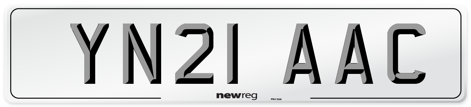 YN21 AAC Number Plate from New Reg